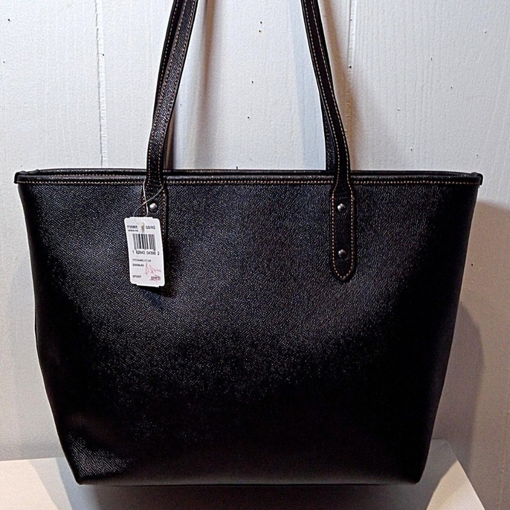 COACH Tattoo Embroidered City Zip Tote F35865 - Picture 2 of 8